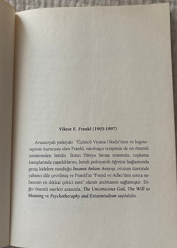 İnsanın Anlam Arayışı - Viktor E. Frankl - Görsel 3