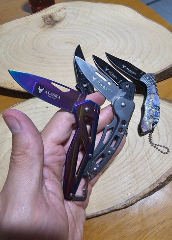 Çok Renkli Katlanabilir Cep Bıçakları Seti - Görsel 2