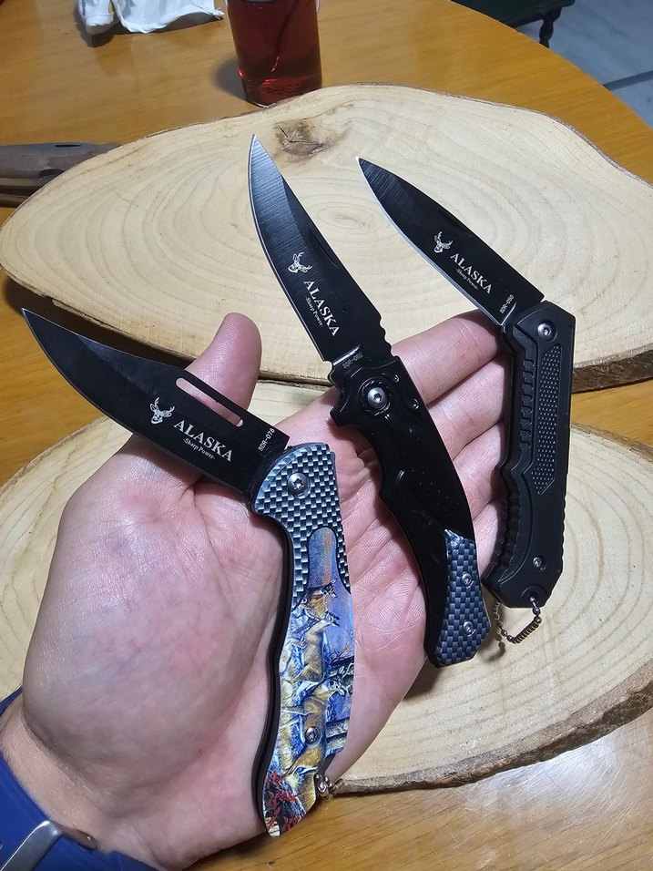 Çok Renkli Katlanabilir Cep Bıçakları Seti - Görsel 3