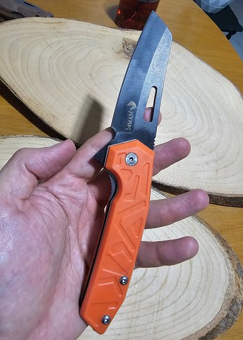 Turuncu Saplı Koyu Bıçak çakı sıfır - Görsel 2