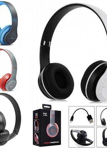 4 Renk Bluetooth Kablosuz - Kablolu Kulaklık Radyolu 