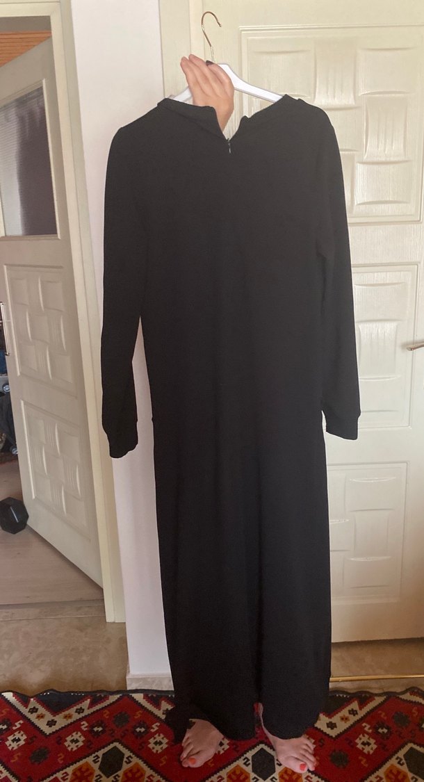 Nakışlı Boncuklu Siyah Uzun Elbise - Görsel 2