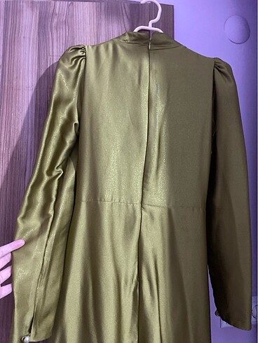 Yeşil tesettür abiye - Görsel 6