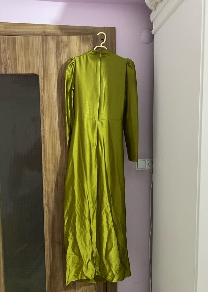 Yeşil tesettür abiye - Görsel 5