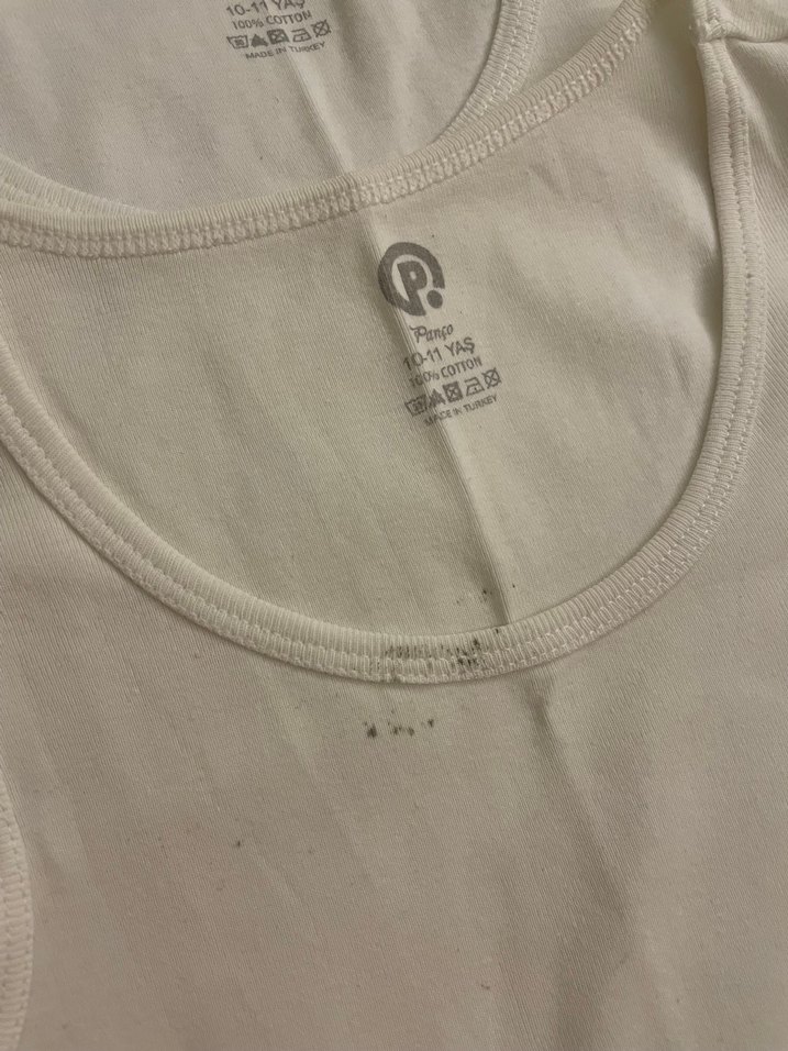 Beyaz Desensiz Çocuk Atlet - Görsel 5