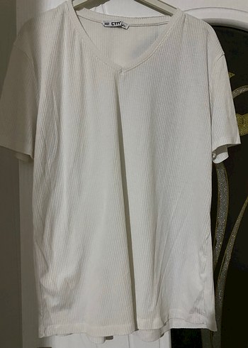 Kadın Beyaz Kısa Kollu Tişört - Görsel 5