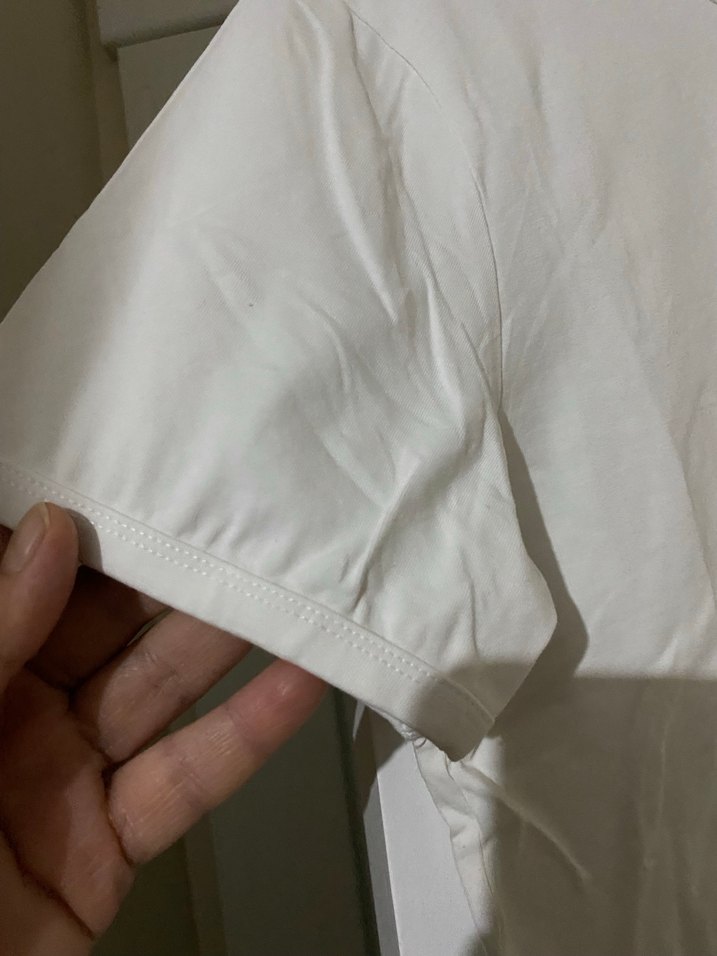 Beyaz Baskılı Kısa Kollu Kadın Tişört - Görsel 4