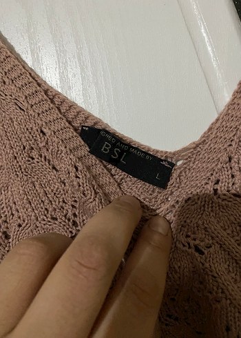 Kahverengi V Yaka Örgü Kadın Atlet - Görsel 5