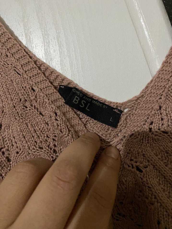 Kahverengi V Yaka Örgü Kadın Atlet - Görsel 5