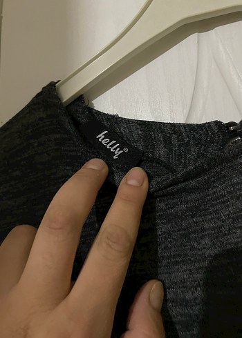 Gri Uzun Kollu Triko Kadın Kazak - Görsel 5