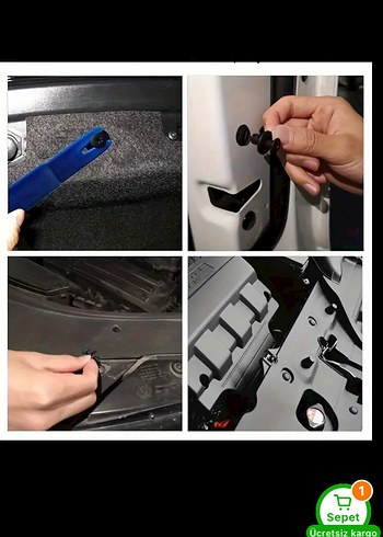 Oto kaporta çamurluk tampom klipsleri - Görsel 5