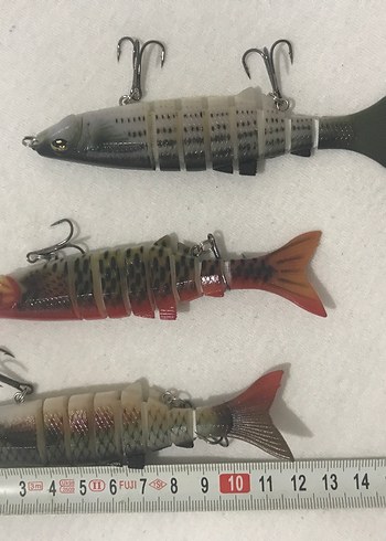 3 Adet Çok Ekkemli  LureMaster Renkli Balık Figürleri Seti - Görsel 7