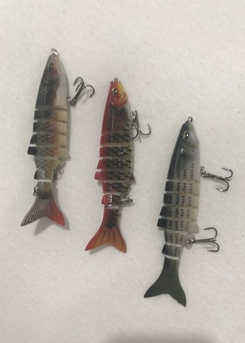 3 Adet Çok Ekkemli  LureMaster Renkli Balık Figürleri Seti - Görsel 3