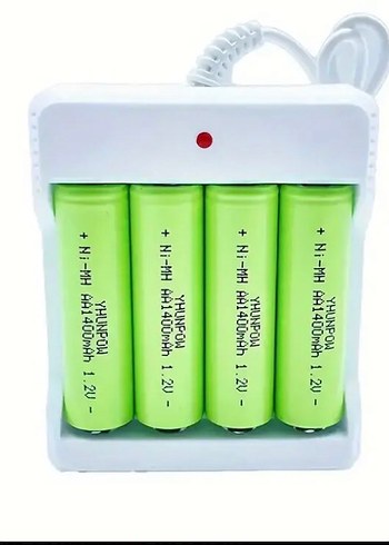 Beyaz NiCd AAA Pil Şarj Cihazı - Görsel 4