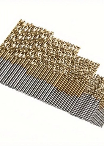 50 adet Çeşitli Boylarda Titanyum Kaplama Matkap uçları - Görsel 2