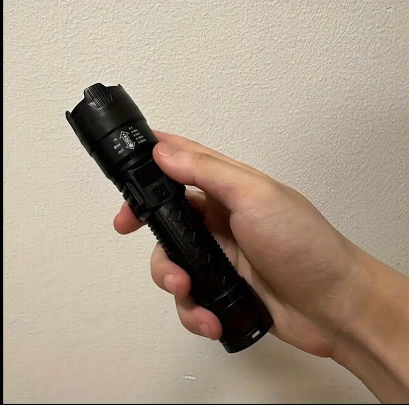 Taşınabilir Siyah El Feneri - Görsel 4