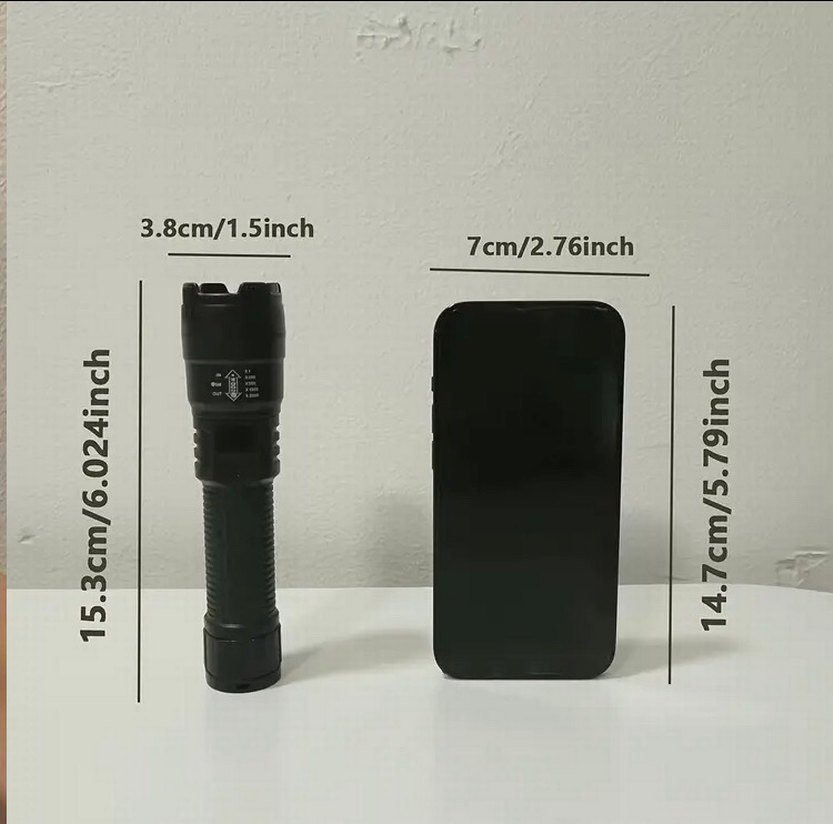 Taşınabilir Siyah El Feneri - Görsel 5