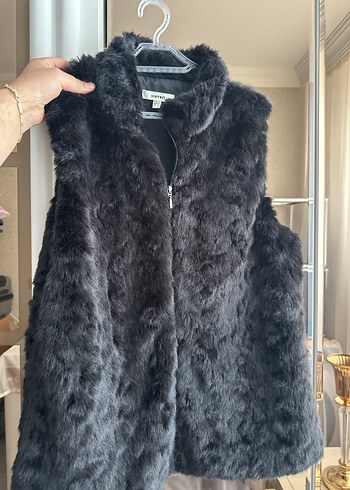 Gri Kürk Detaylı Kadın Midi Mont - Görsel 3