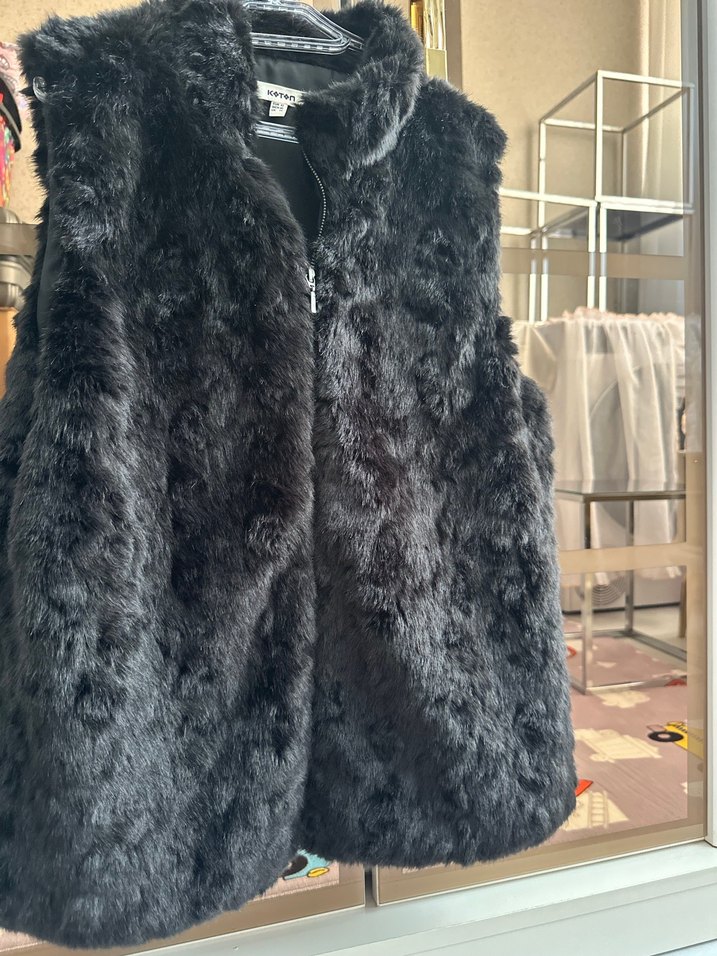 Gri Kürk Detaylı Kadın Midi Mont - Görsel 5