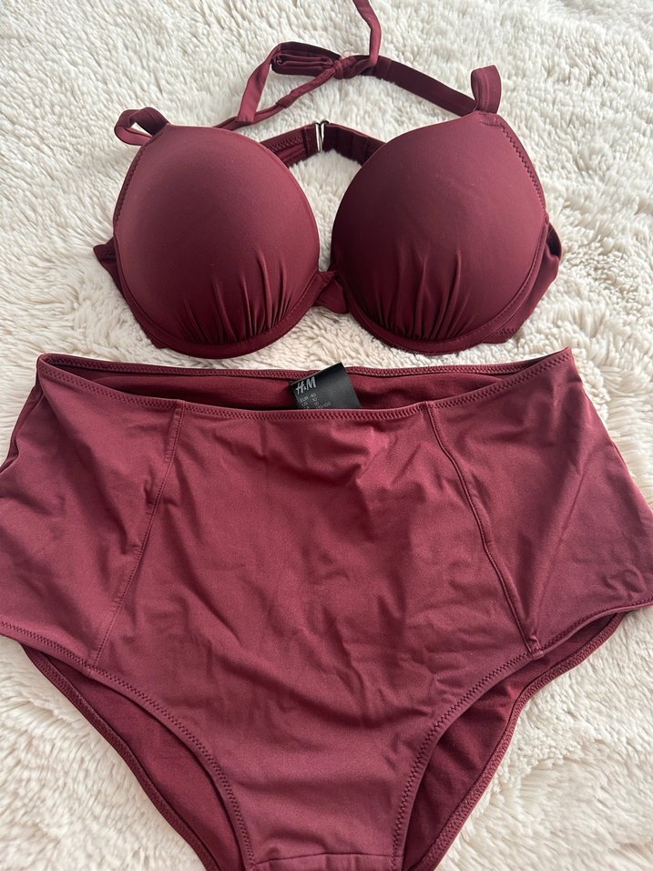 Bordo Mini Strappy Bikini Takımı - Görsel 5