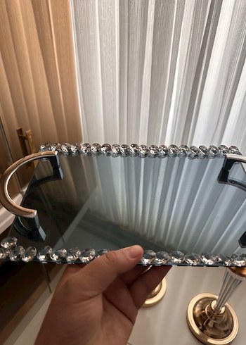 Gri Taş Detaylı Makyaj vb. Organizer Tepsi - Görsel 3