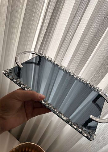 Gri Taş Detaylı Makyaj vb. Organizer Tepsi - Görsel 2