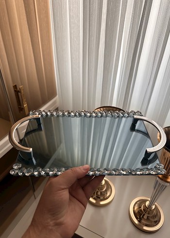 Gri Taş Detaylı Makyaj vb. Organizer Tepsi - Görsel 5