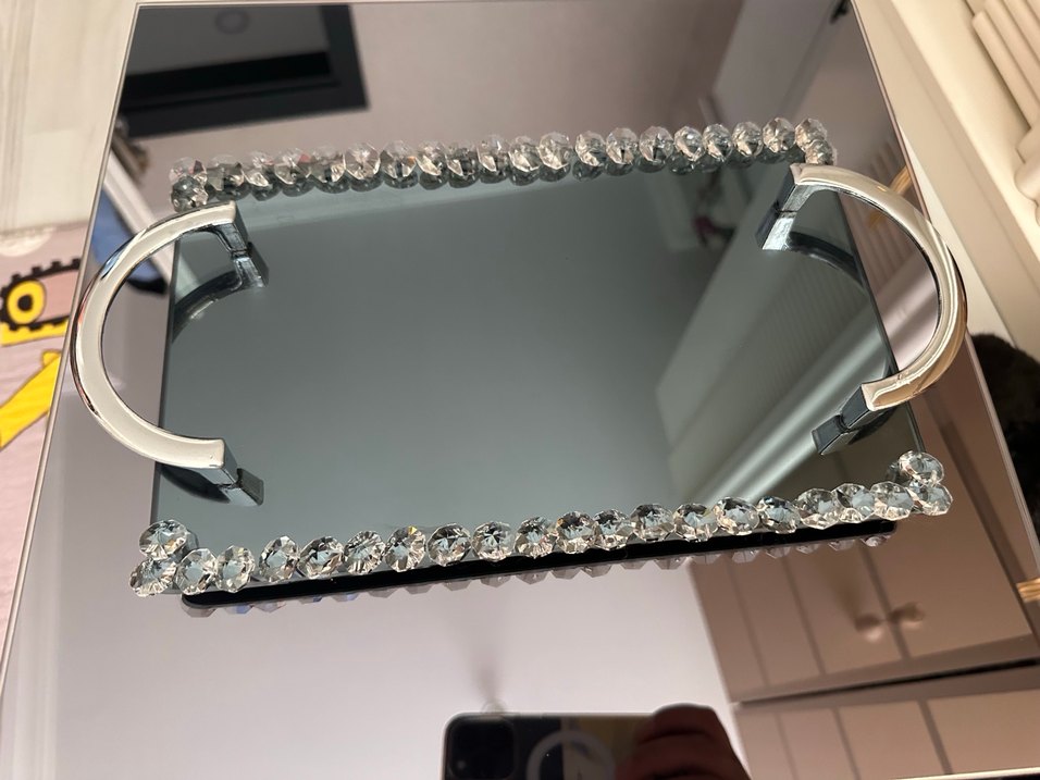 Gri Taş Detaylı Makyaj vb. Organizer Tepsi - Görsel 4