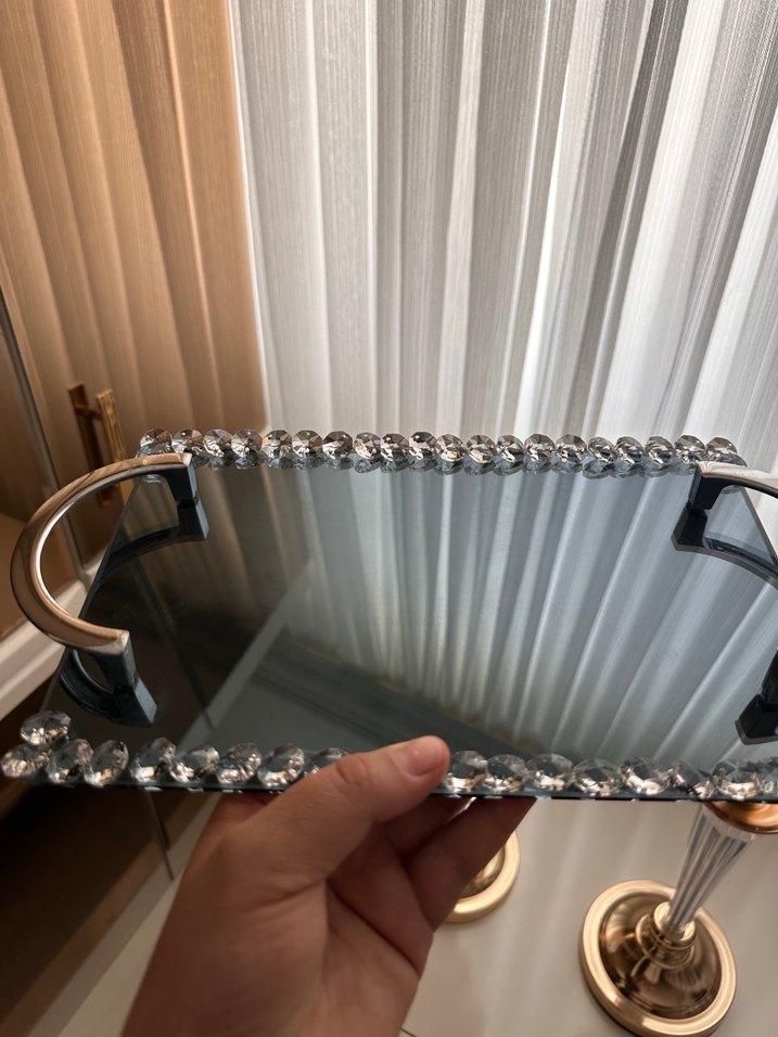 Gri Taş Detaylı Makyaj vb. Organizer Tepsi - Görsel 3