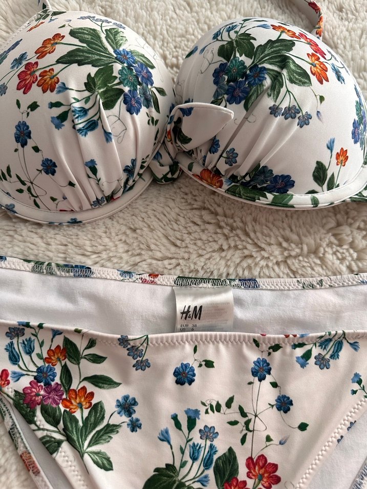 Çiçek Desenli Bohem Kadın Bikini Takımı - Görsel 3