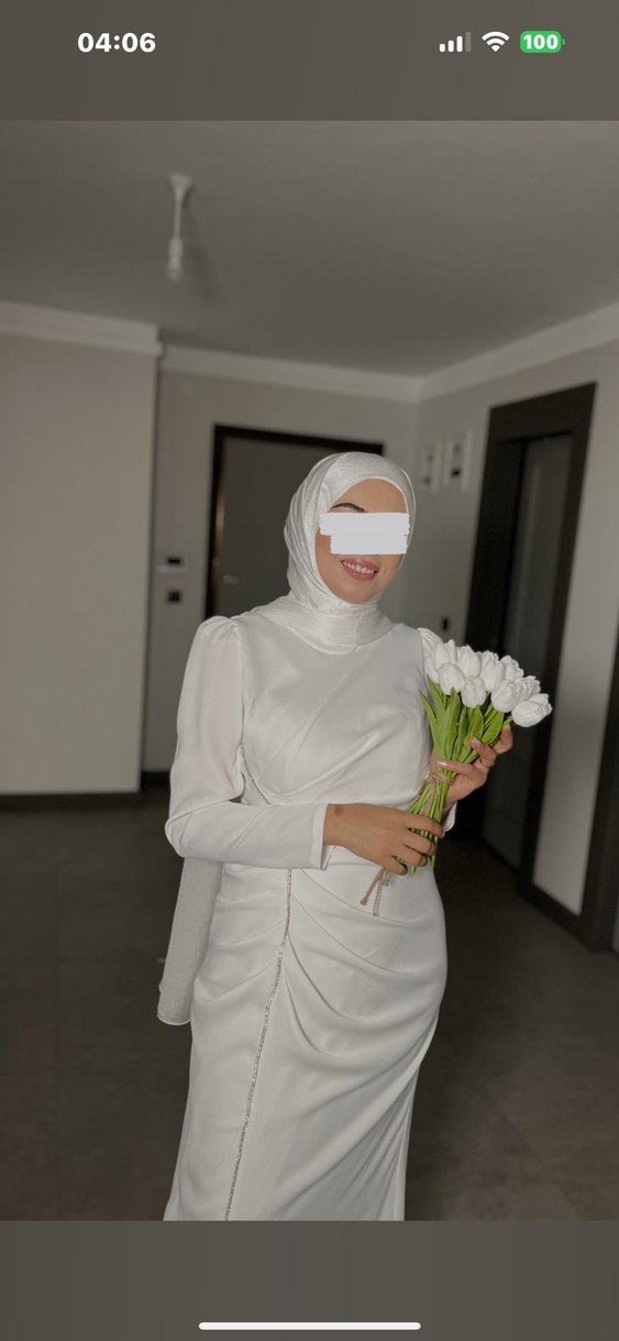 Nikah elbisesi . Olduğu gibi boşa masraf yapmayın harika - Görsel 4