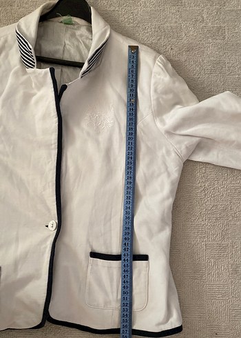 Hugo Boss Düğmeli Beyaz Penye Kadın Boss Marka Blazer