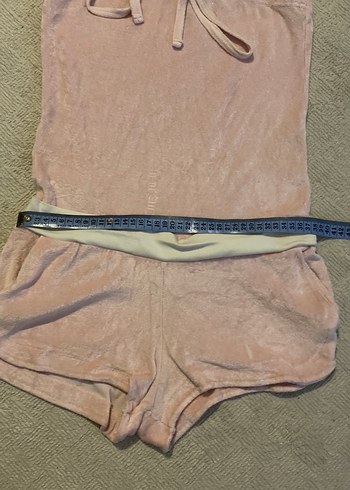 Kadın Pembe Kolsuz Mini Tulum - Görsel 4