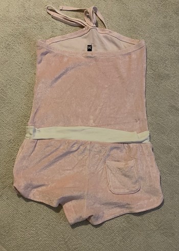 Kadın Pembe Kolsuz Mini Tulum - Görsel 5