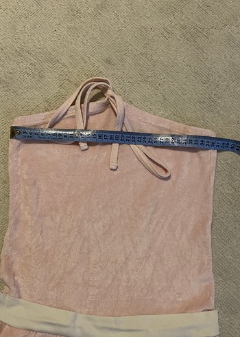 Kadın Pembe Kolsuz Mini Tulum - Görsel 2