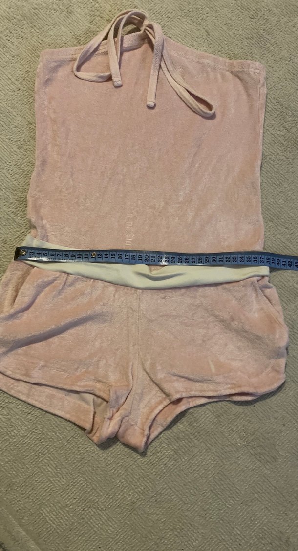 Kadın Pembe Kolsuz Mini Tulum - Görsel 4