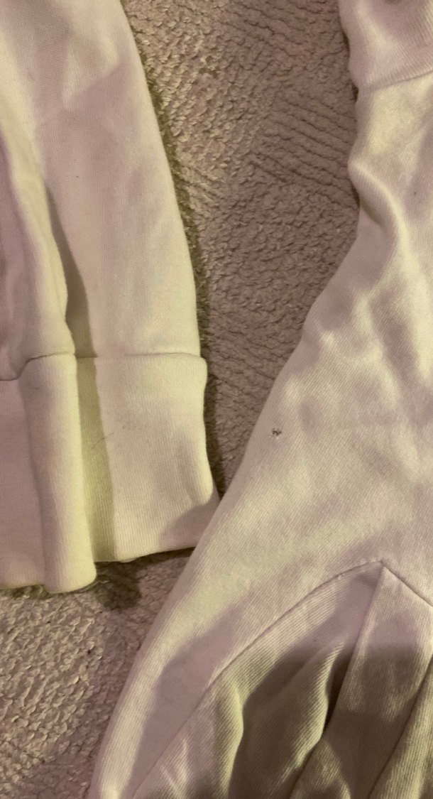 Fermuarlı Beyaz Gri Uzun Kollu Sweat - Görsel 5