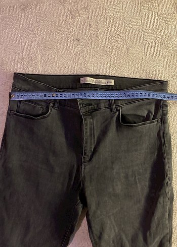 Gri Regular Fit Midi Kadın Kot Pantolon - Görsel 4