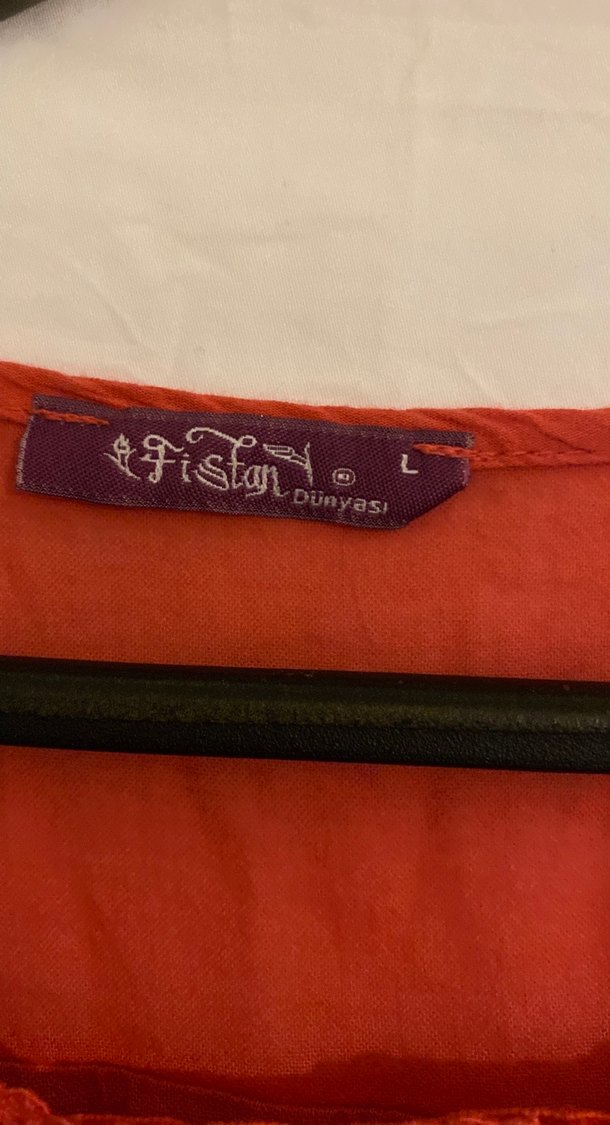 Kırmızı Keten Bohem Midi Elbise - Görsel 2