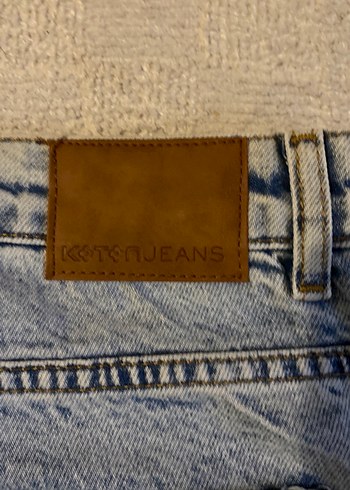 Gri Kadın Denim Mini Şort - Görsel 5