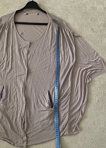 Bej V Yaka Bol Kesim Kadın Yelek - Görsel 3