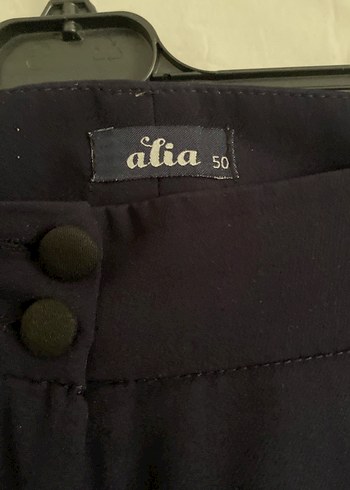 Lacivert Kadın Kumaş Pantolon Midi Boy - Görsel 2