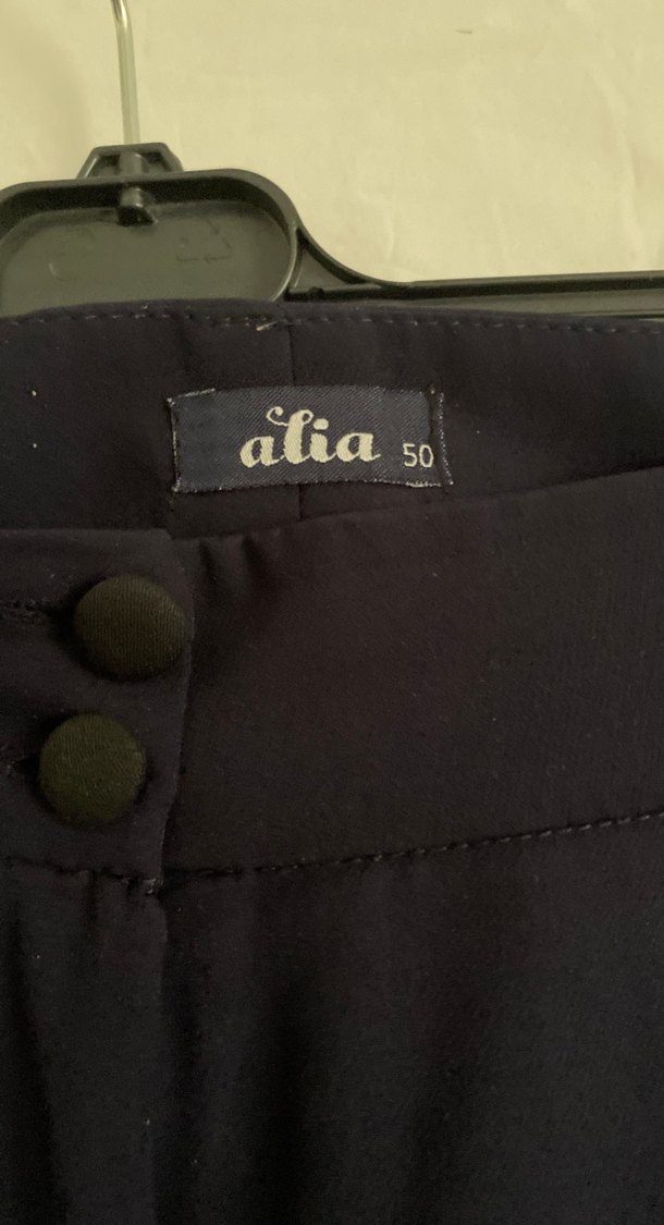 Lacivert Kadın Kumaş Pantolon Midi Boy - Görsel 2