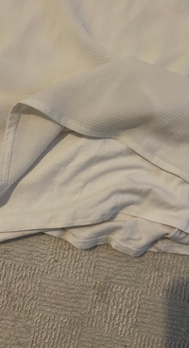 Beyaz Kolsuz Midi Keten Tunik - Görsel 4