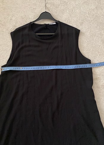 Siyah Keten Kolsuz Kadın Bluz - Görsel 4