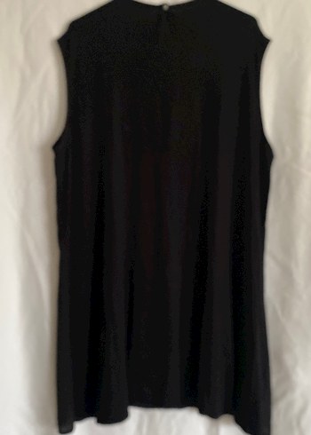 Siyah Keten Kolsuz Kadın Bluz - Görsel 3