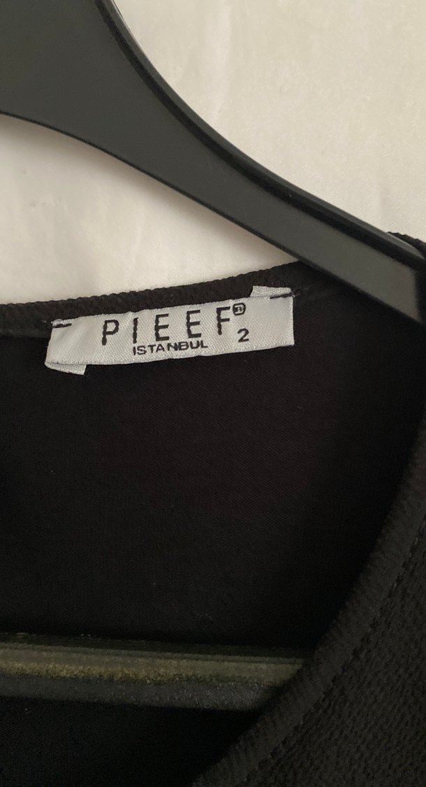 Siyah Keten Kolsuz Kadın Bluz - Görsel 2