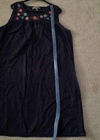 Nakışlı, Düğmeli Bohem Midi Elbise - Görsel 3