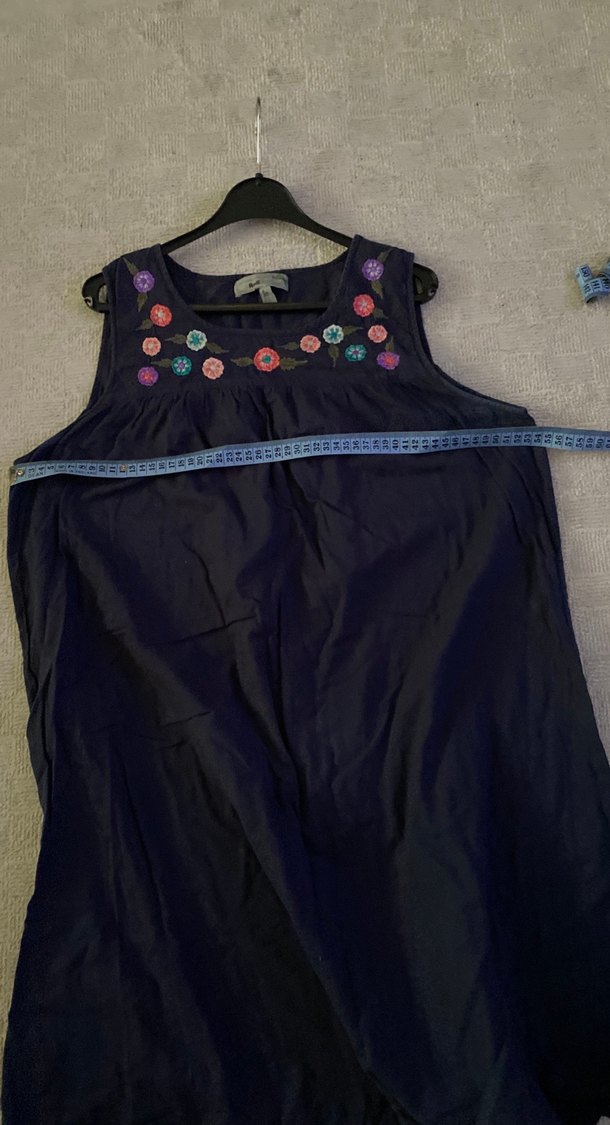 Nakışlı, Düğmeli Bohem Midi Elbise - Görsel 2