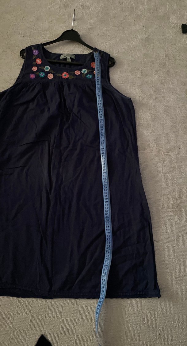 Nakışlı, Düğmeli Bohem Midi Elbise - Görsel 3